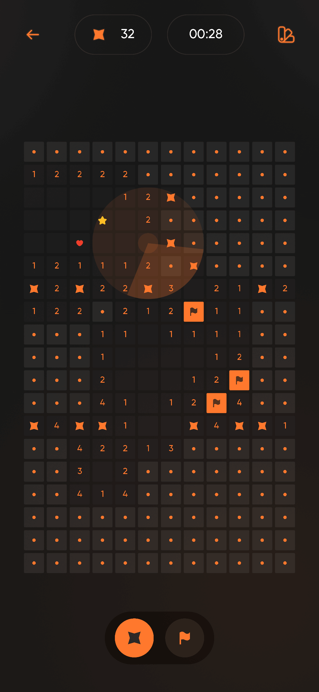 Minesweeper Ultimate game modes and difficulties screenshot